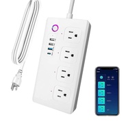 Smart Power Strip, Zigbee Smart Socket, Surge Protector, PD 20W USB-C, with 4 AC Outlets and 4 USB P