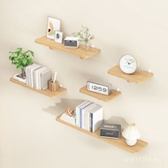 Rak Pembahagian Tanpa Gerudi Dinding TV Hiasan Kayu Pejal Terapung Dinding Pembahagian Tepi Katil Ga