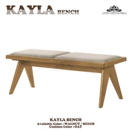 100% SOLID WOOD [JFW KAYLA BENCH CHAIR] RATTEN BENCH / LONG STOOL / BANGKU PANJANG / KERUSI MAKAN / 