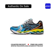 Official Asics GEL Kayano 14 " Blue Yellow " รองเท้าวิ่ง 1201A365 - 001 Complete Shoes Box