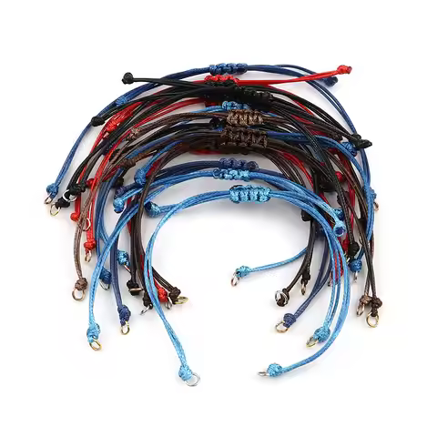 5PCs Multicolor Rope Lucky knots Bracelets Polyester Handmade Bangles Braiding Braided Bracelets Acc