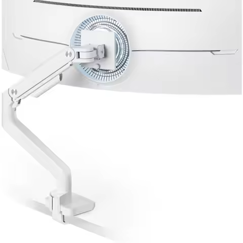 Gas Spring Monitor Arm for 17 to 49 Inch 44lbs Ultrawide Curved Flat Screen White