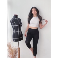 Julee Legging 7per8 Plain Short Import | Plain 7/8 Leggings | Leggings 7/8 Jumbo | Women's Fashion