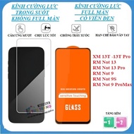 Tempered glass XM 13T 13T Pro RM Not 13 Not 13 Pro Not 9 Not 9S Not 9 Pro Max Full screen, Transpare