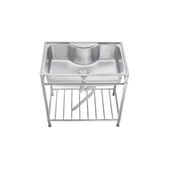 TECNO* อ่างล้างจานพร้อมขาตั้ง 1 หลุมไม่มีทีพัก TNS TT 8050 SS