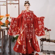 YQ4 Men's And Women's Bride Dress Female Phoenix Pipa Full Set Of Flower Wedding Groom Hanfu Chinese Traditional Clothin