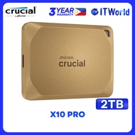 Crucial X10 Pro 2TB Portable SSD USB 3.2 Gen2x2 2100MB/s IP55 External Drive CT2000X10PROSSD9D itw