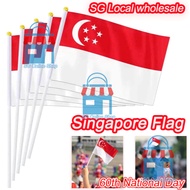 🚩20pcs Singapore flag SG 60th Anniversary birthday decoration Hand Flags Room decor cloth SG flag fo