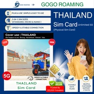 5G Thailand Sim Card (15GB/50GB) Unlimited Roaming Data Sim Card l GoGo Roaming Travel Sim Card