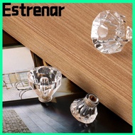 ESTRENAR Crystal Glass Cabinet Knob, Transparent 20/25/30mm Drawer Knob, Household Single Hole Acryl