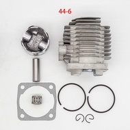 49CC (44-6) หรือ47CC (40-6) ฝาสูบเครื่องยนต์พร้อมขาลูกสูบชุดเต็มสำหรับ2จังหวะ Mini Dirt Bike A Quad