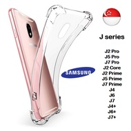 Anti Shock Samsung J4 J6 J7 Plus J8 J4+ J6+ J5 Pro J7 Pro J2 Prime J2 Pro J2 Core Transparent TPU Anti Shock Back Case