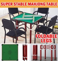 Super Stable Mahjong Table with Stainless Steel Legs Foldable Ashtray Portable