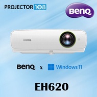 BenQ EH620 3400lms 1080p Smart Windows Projector for Meeting Room , A hybrid meeting solution with Windows 11 IoT Enterprise OS built-in , Preloaded with Google Meet, Skype and TeamViewer Meeting meeting apps , Support Miracast, Airplay, Google Cast