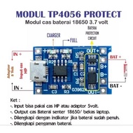 Modul Cas Baterai Lithium 18650 Battery Charger Module TP4056 Micro USB Cas Batre 5V 1A
