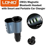 LDNIO CM21 Magnetic Bluetooth Wireless Headset with Car Charger Phone Handphone
