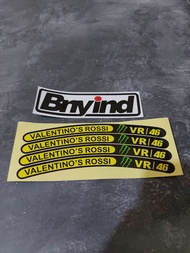 STICKER VELG VALENTINO ROSSI VR 46