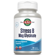 KAL Stress B Mag Glycinate, B Complex Vitamins Plus Magnesium, Active Forms Coenzyme Vitamin B-6, Me