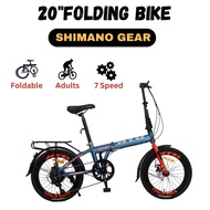 Folding Bicycle Adult/Basikal Lipat Dewasa/Shimano Gear/7speed/Velcro