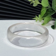 福利款 玻璃體天然白水晶手鐲52MM 透明冷淡風水晶手環 凈化靈修