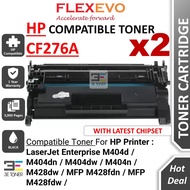 2 Units Compatible Toner CF276A 76A For Laserjet Pro M304A M304 M404 M428 M404dn M404dw M404n M428dw