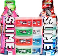 Slime Bottles 2-Pack by Compound Kings – Multi-Layered Slime with Butter, Clear & Crunchy Bingsu Mix