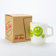 日本製Fire King Smiley face Milk Glass玻璃杯 - Made in Japan