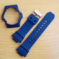 G-SHOCK GA200 GA201 GAS100 GA-200 GA-201 GAS-100 STRAP AND BEZEL REPLACEMENT MATTE BLUE Watch Strap