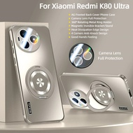 Luxury 360 Rotating Invisible Bracket Metal Magnetic Ring Holder AG Frosted Phone Case For Xiaomi Re