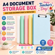 A4 Clipboard Storage Box Fail Dokumen Clip Board Folder Organizer Waterproof Portable Office School 