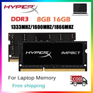 8GB 16GB (2X8GB) หน่วยความจำแล็ปท็อป Sodimm DDR3 PC3-12800 PC3-14900 PC3-10600 1866MHZ 1600MHZ 1333MHZ 4G 8G หน่วยความจำ Ram