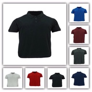 Men's Plain Polo OverSize Collar Sport T Shirt Baju Besar T-shirt Kolar Sukan Kosong