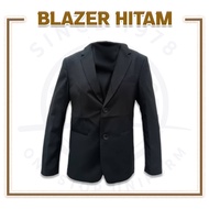 Blazer Sekolah Unisex Blazer Pengawas Sekolah Blazer Formal Blazer Hitam Saiz Blazer 2XS-3XL