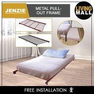 LivingMall Jenzie Single Metal Pull-Out Bed Frame w/ Mattress Add On Available
