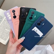 Slim Phone Case Xiaomi mi 11T mi11T Pro Color Wallet Card Soft Silicone Casing Shockproof Camera Protection Back Cover
