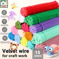 【100Pcs 】Chenille Stems DIY Colorful Pipe Cleaners Creative Handmade Hobby Art&Craft Supplies 扭扭棒