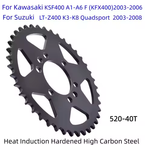 520 14T 40T Front Rear Star Gear Sprocket for Kawasaki KSF400 F KFX400 KSF 400F Suzuki LT-Z LTZ 400 