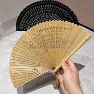 ♞MUYIYANG Mini Retro Bamboo Folding Hand Fan Japanese Chinese Oriental Pamaypay Foldable for Women