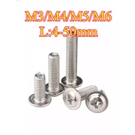 KB Round Head Screw Machine Mesin Skru Phillips Round Head Screw JIS SUS 316 Stainless Steel Grade A