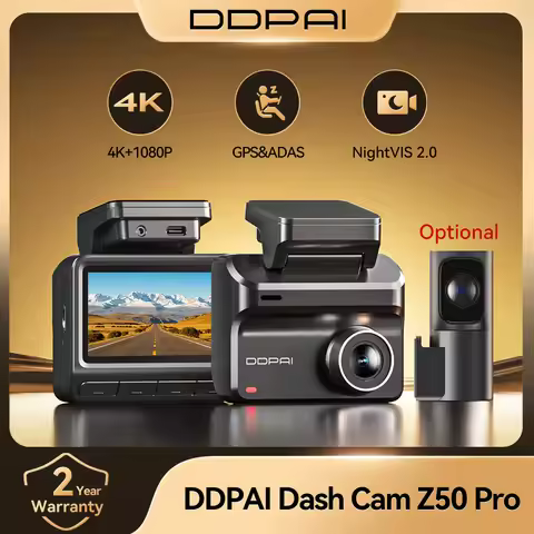 DDPAI Dash Cam Z50 Pro 4K UHD 3"IPS Display Built-in GPS ADAS Dual-channel Car DVR Wi-Fi 24H Parking