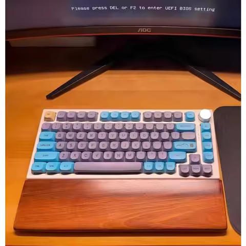 Keychron Red Sandalwood Solid Wood Keyboard Palm Rest Customized Office Wrist Guard Comfortable Hand