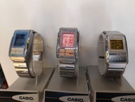 網上瘋傳視頻 ( Vintage Seiko Shopping in Hong Kong at Bob Lai Co的主角錶 )  絕版 1995 Casio AL200 AL201 藍面和粉紅面和黑
