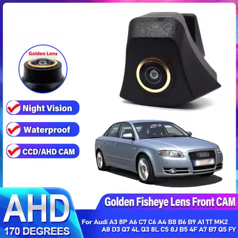 170° AHD Fisheye Car Front View Camera For Audi A3 8P A6 C7 C6 A4 B8 B6 B9 A1 TT MK2 A8 D3 Q7 4L Q3 