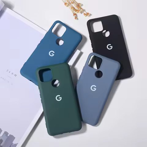 Original For Google Pixel 5 Soft Silicone Case For Pixel5 Ultra Thin Matte TPU Protective Cover For 