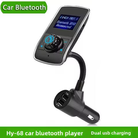 Car bluetooth mp3 fm transmitter, car bluetooth charger, mp3 player with new large screen