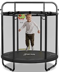 'BCAN 60''/55'' Mini Trampoline for Ages 1 to 8 Kid, 5FT Toddler Trampoline - Indoor/Outdoor Use wit