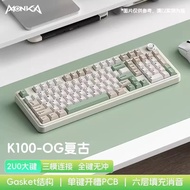 MONKA K100 Wireless Mechanical Keyboard 96% Hot swappable RGB GASKET Custom Gaming Keyboard With Kno