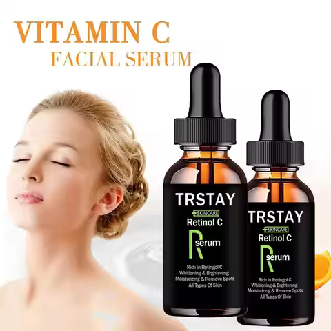Vitamin C Serum Anti-aging Whitening VC Essence Oil Topical Facial Serum with Hyaluronic Acid Vitami