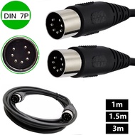 Din 7pin Male Male Big DIN7PIN Male to Male Computer/Medical Equipment Big DIN Pass Side 7PIN Cable