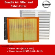 BUNDLE Air Filter and Cabin Filter for Nissan Terra (2018 - 2022) Nissan Navara NP300 (2014 - 2022)